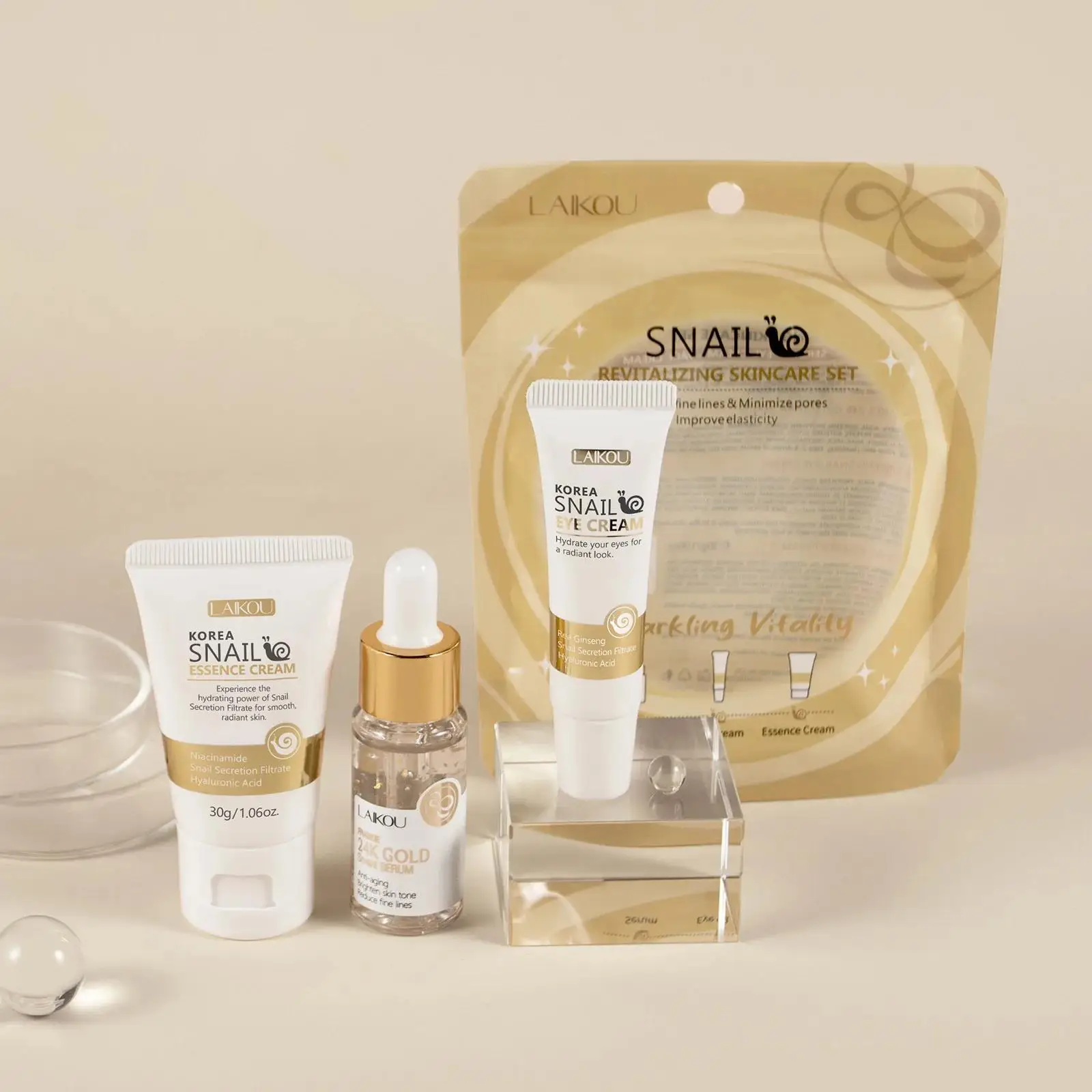 24K Gold Snail Repair Serum Ey - огляд і ціна Luxury Skincare Essence