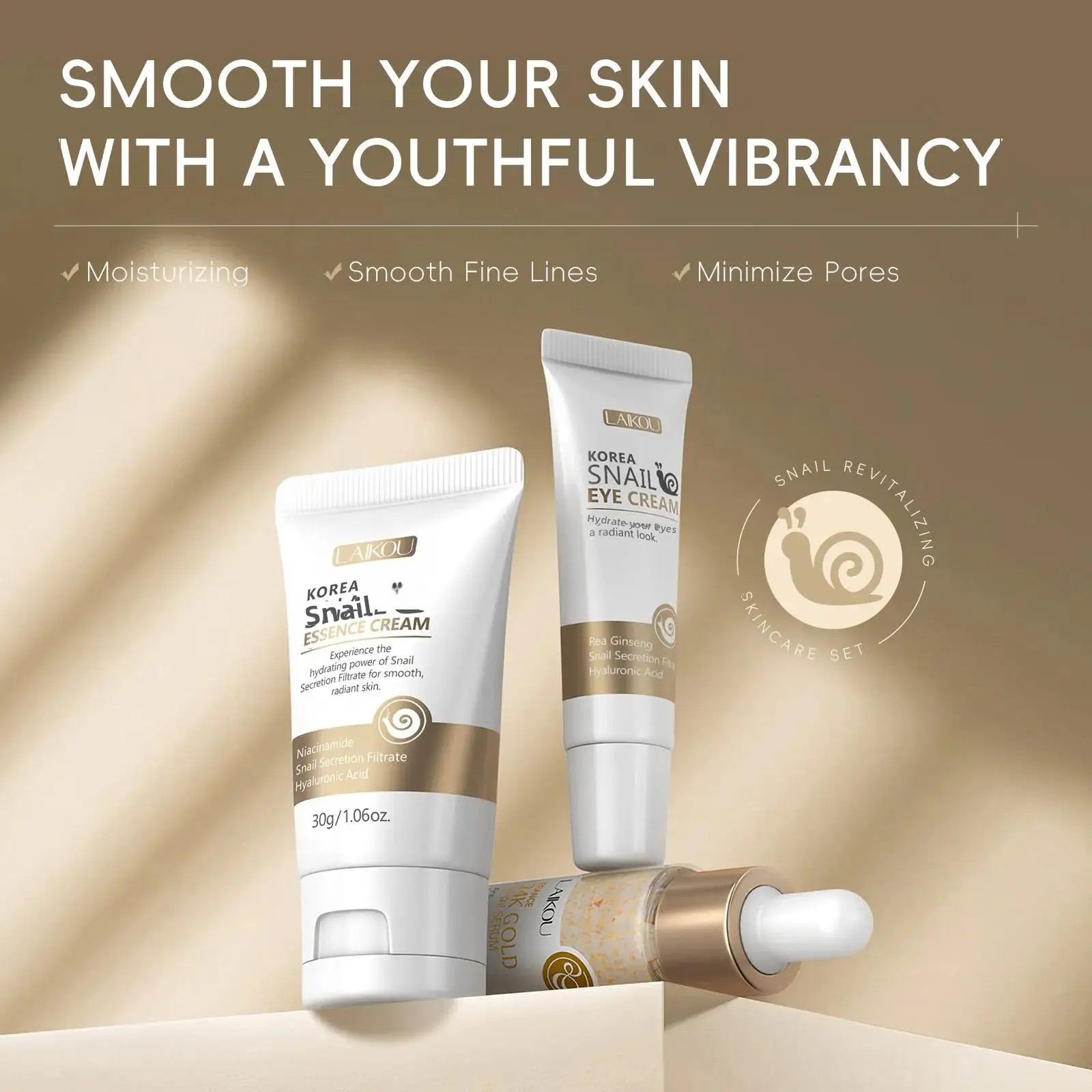 24K Gold Snail Repair Serum Ey - огляд і ціна Luxury Skincare Essence
